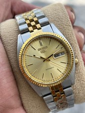 Vintage seiko 5 Fluted Bazel Mens Automatic Watch Day-Date 7009 (Dial Change)