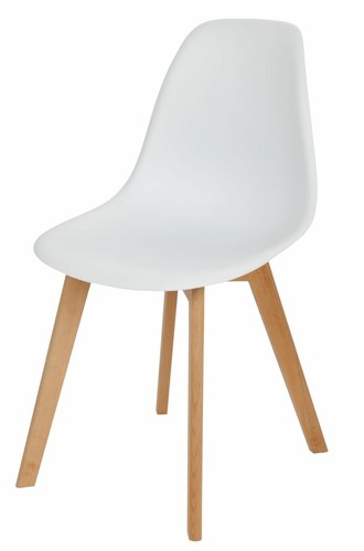 Chaise monocoque blanc - blanc, de