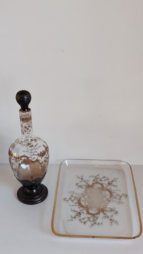 Carafe verre soufflé doré - carafe,