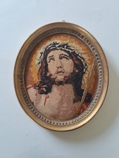 Ancien Cadre Doré Broderie