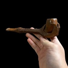 Ancienne Pipe En Bois Sculpté