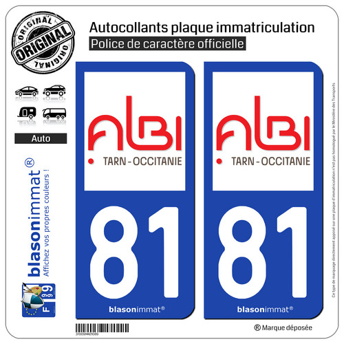Stickers autocollant plaque - 2,