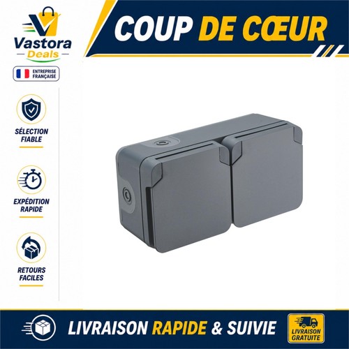 Double prise electrique - prise,