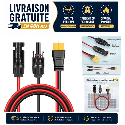 Câble adaptateur solaire xt60 - câble,