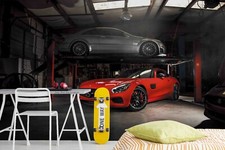 3D Sports Car Wallpaper Wall Mural Removable Self-adhesive 1713