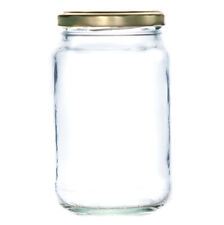 1lb Glass Jam Jars Lids Round Standard Preserving Jar Honey Marmalade Chutney