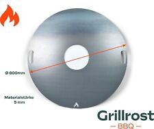 Fire Plate 80cm Diameter 5mm Thick, B - Stock With Small Scratches