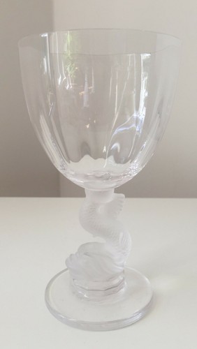 Grand verre pied - , cristal