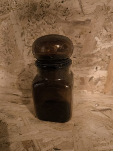 Bocal verre ambré - ambré, carré