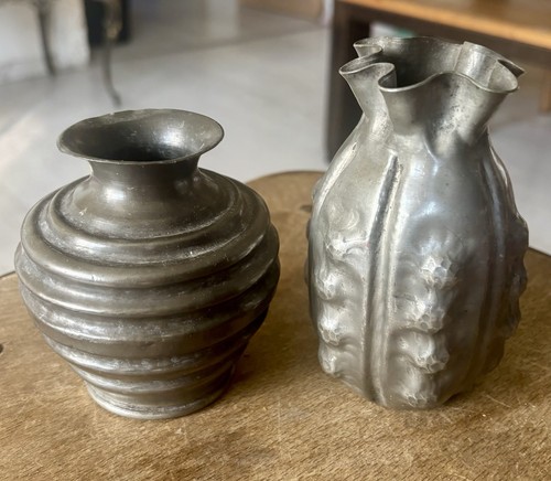 Vases étain art déco - vases,