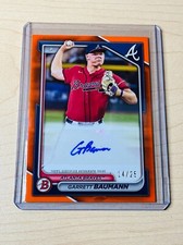 2024 Garrett Baumann Bowman #PPRA-GB Paper Prospects Orange Auto 14/25 - Braves