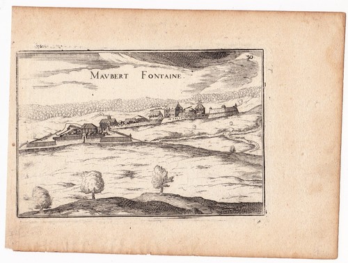 Gravure xviie maubert fontaine - xviie,