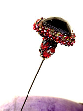 Antique Handmade Colorful Beads Glass Art Nouveau Hat Pin Pins Hat