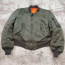 Vintage ALPHA INDUSTRIES MA-1 Flyer USAF MIL-J-82790J Reversible Jacket S USA 