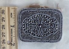 Antique Beaded Applique Art Deco Black & Silver