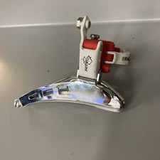 NOS Red & White Simplex Alpha Front Derailleur Road Bike Racing 28.6mm Clamp