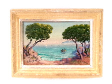 Ancien petit tableau signé J