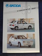 ŠKODA FAVORITE SPORTS BROCHURE 6.1990