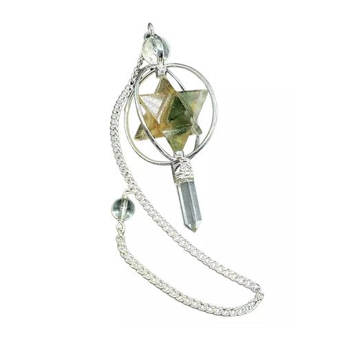 Pendule fluorite tournant - fluorite,