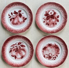 4 PETITES ASSIETTES ROSES