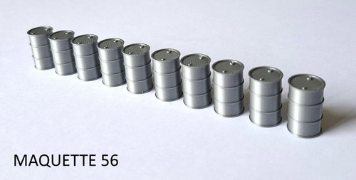 Lot fûts gris bidons - gris,