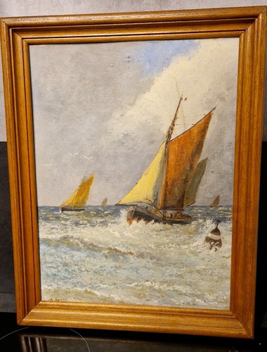 Marine peinture ancienne - marine,