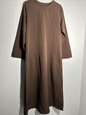 Abaya Dress Jilbab Women Brown Size M with Pockets