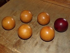 Ancien LOT de 6 BOULES BILLARD