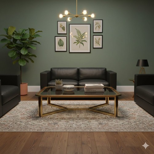Table basse vintage - table, laiton