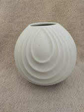 Vase Boule En Biscuit Blanc