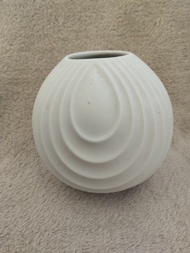 Vase boule biscuit blanc - vase,