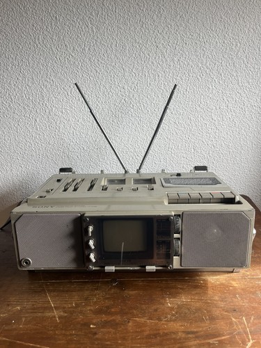 Rare sony 414be boombox tv - fx-414be,