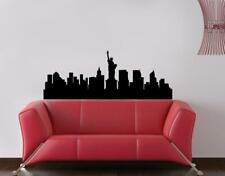 New York Skyline NYC VIEW WALL STICKER Decal Art Mural Stencil Silhouette ST214