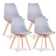 Lot de 4 Rétro Chaise Salle à Manger Design Scandinave, Rétro Tulip Rembourrée