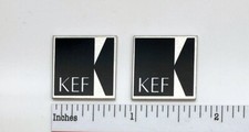 KEF Speaker Badge Custom  SMALL SIZE 3/4" Square Aluminum Pair 
