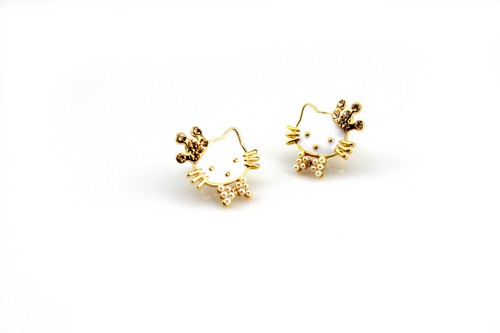Boucles oreilles chat en - boucles,