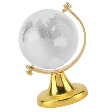 Round Earth Globe World Map Crystal Glass Ball Sphere Home Office Decor Gift