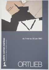 [AFFICHE D'ART] ORTLIEB : l'enveloppe, #Galerie Carmen Martinez, Paris, 1980