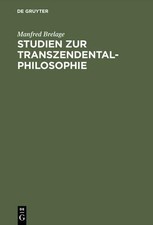 Manfred Brelage Studien Zur