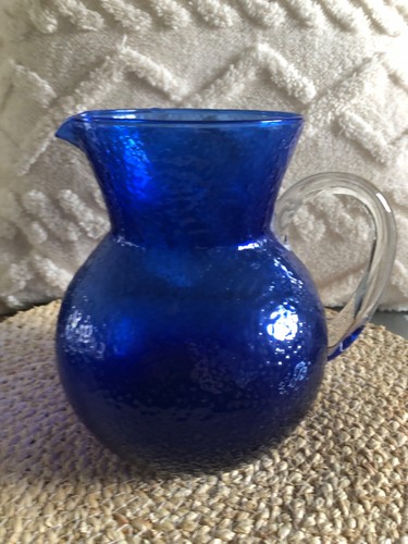 Pichet bleu cobalt verre - cobalt,