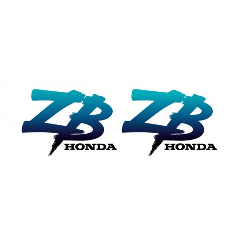 Autocollants honda bleu - honda, zb