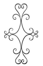 Ornement en fer forgé fer forgé 800x450mm grille pour garde-corps clôture por...