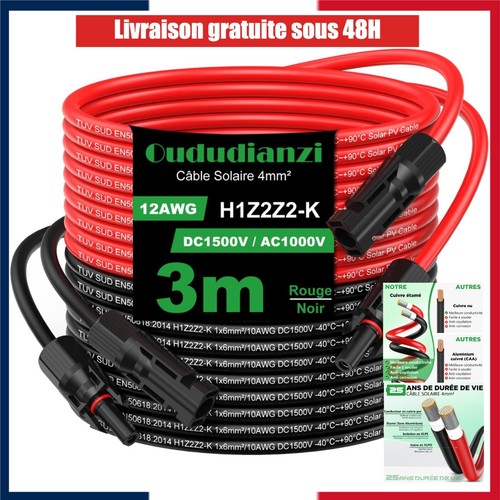 Câble solaire 4mm 6mm - solaire, 6mm²