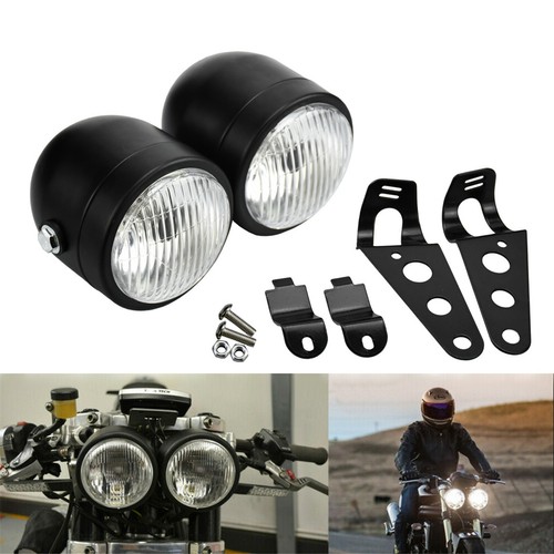 Moto frontale double - double, phare