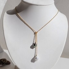 collier or gold filled perle