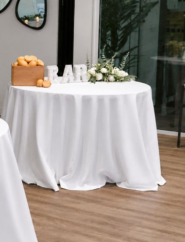 Nappe blanche ronde - , mariage