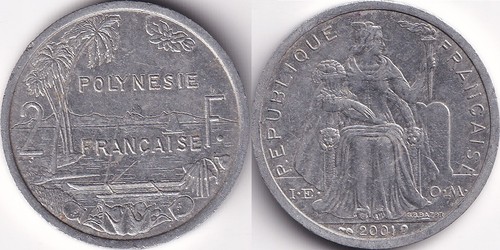 Francs 2001 ieom polynésie - 2,
