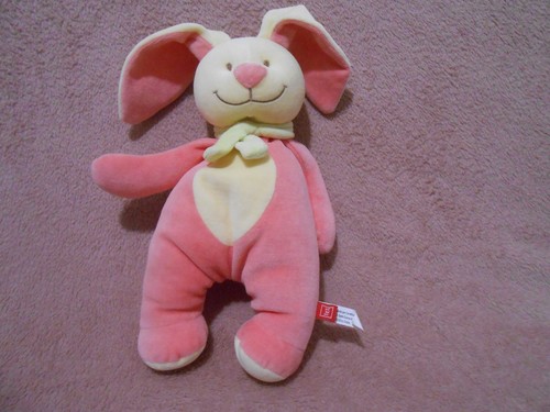 Doudou peluche lapin rose - , tex