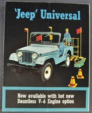 1965 Jeep CJ-5 CJ-6 Universal 4x4 Brochure Folder Nice Original 65