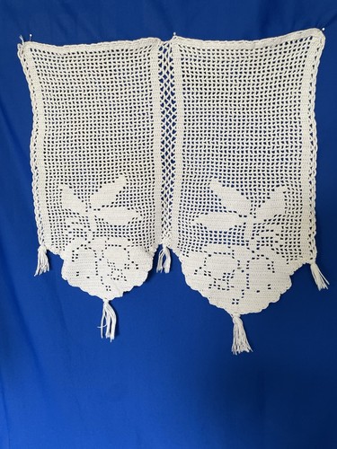 Rideau ancien coton fait - ancien,